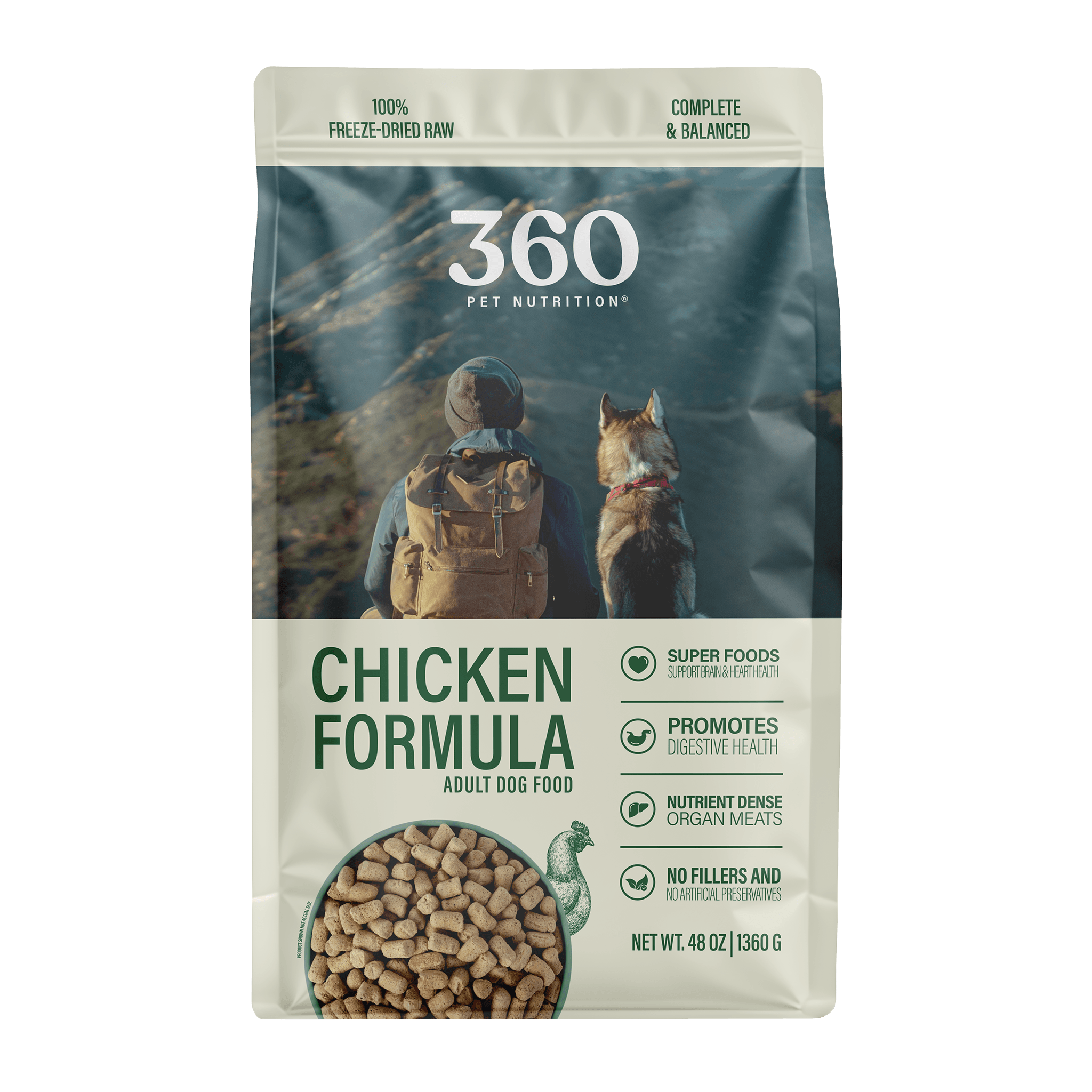 Freeze-Dried Dog Food, Chicken Formula