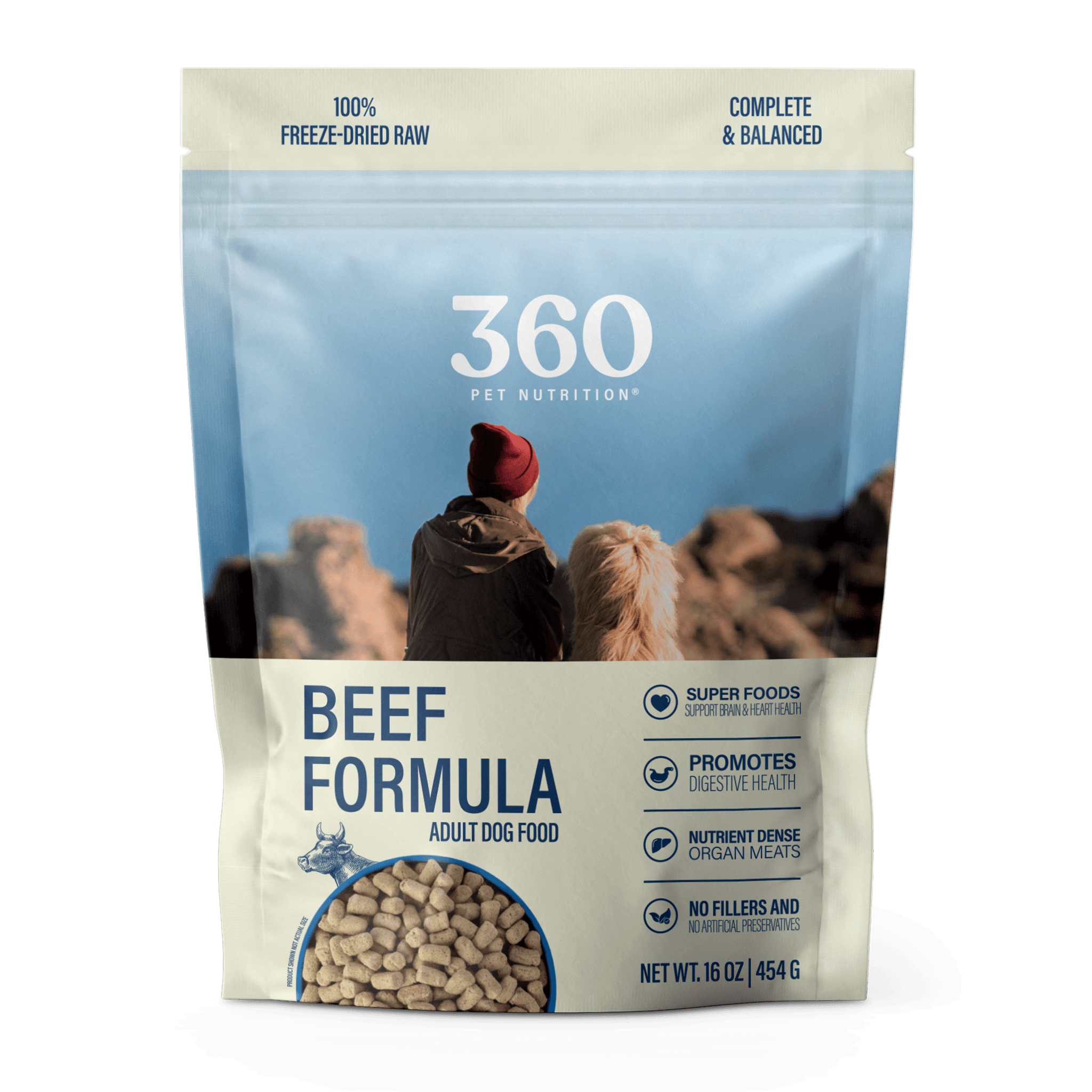 Freeze-Dried Dog Food, Beef Formula