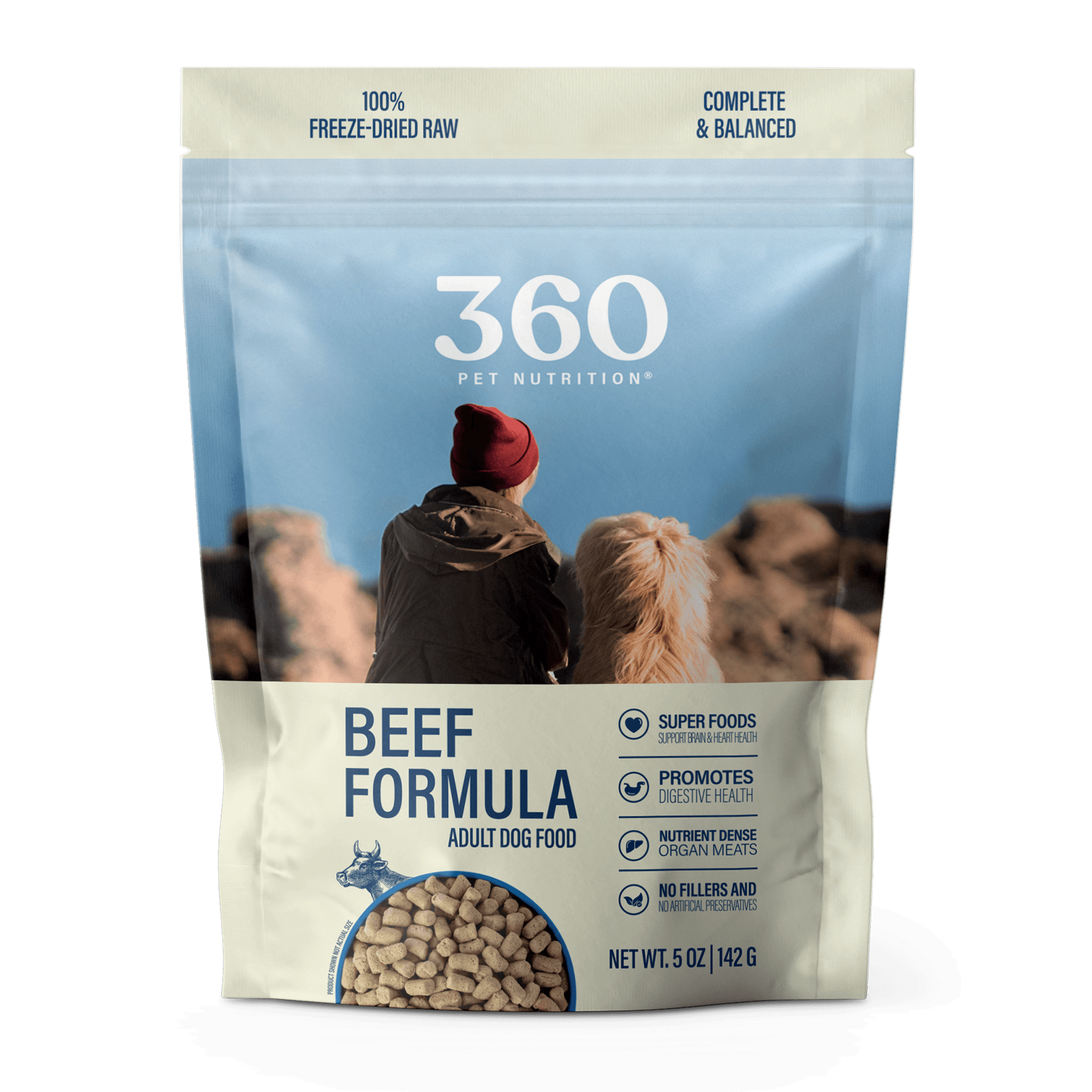 Freeze-Dried Dog Food, Beef Formula