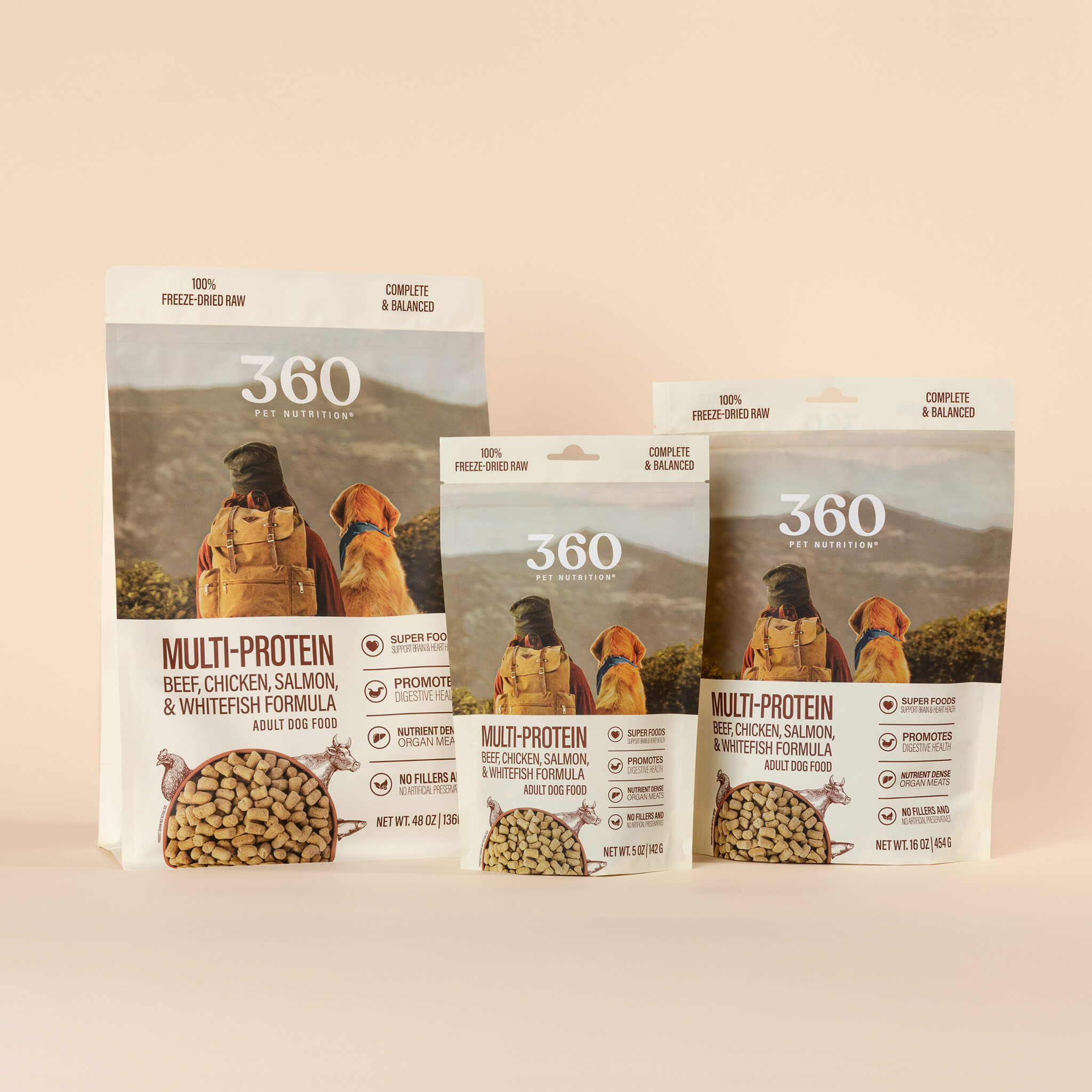 Freeze-Dried Dog Food, Multi-Protein Formula