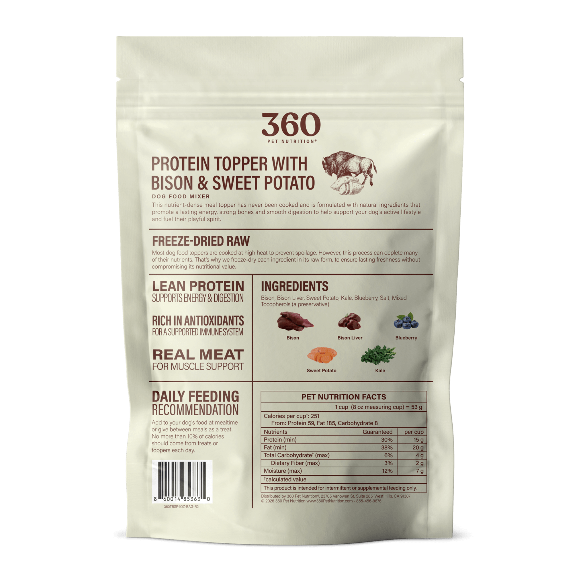 Protein Topper with Bison & Sweet Potato