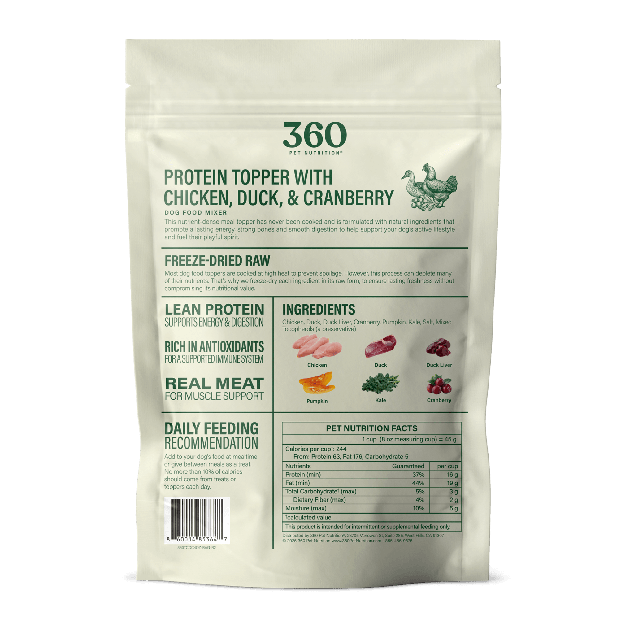 Protein Topper with Chicken, Duck & Cranberry