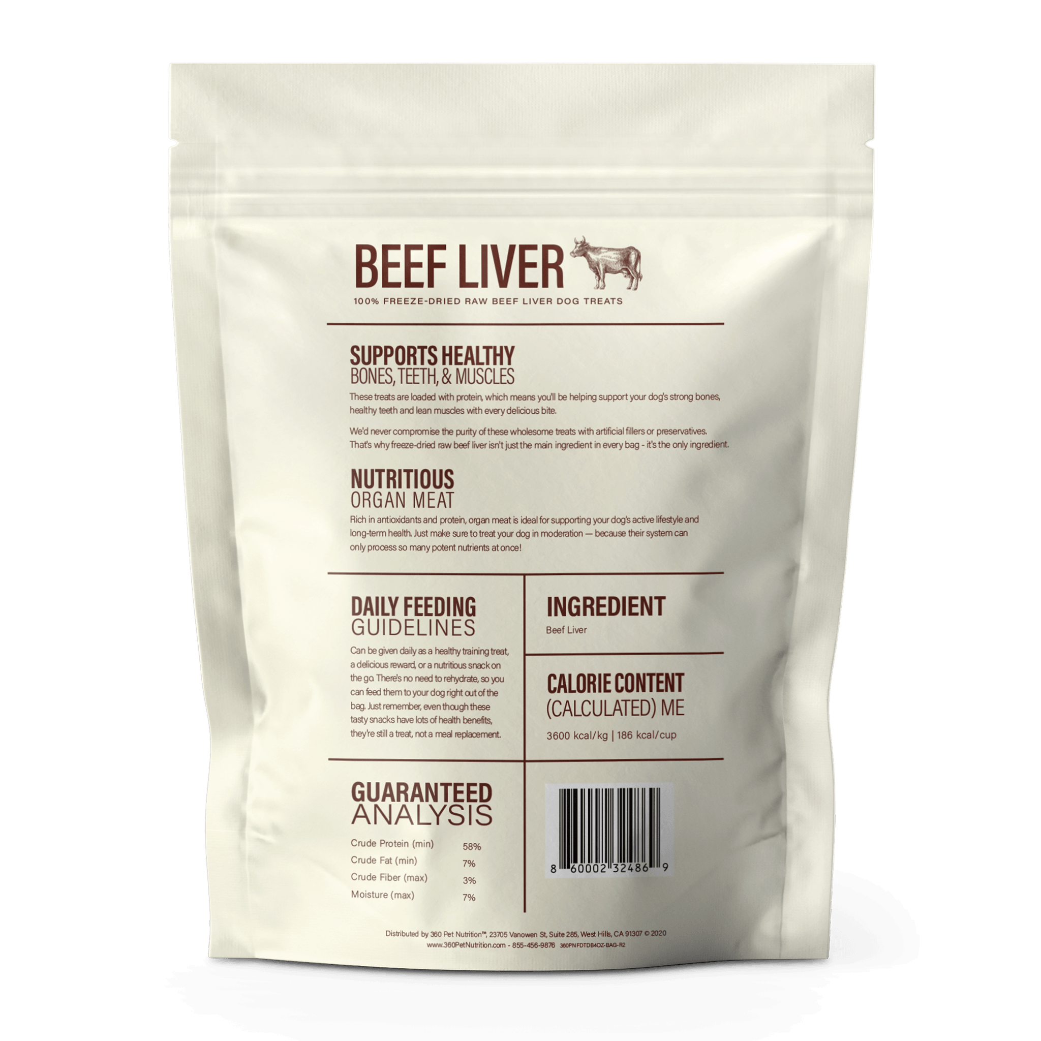 Freeze-Dried Raw Beef Liver Dog Treats